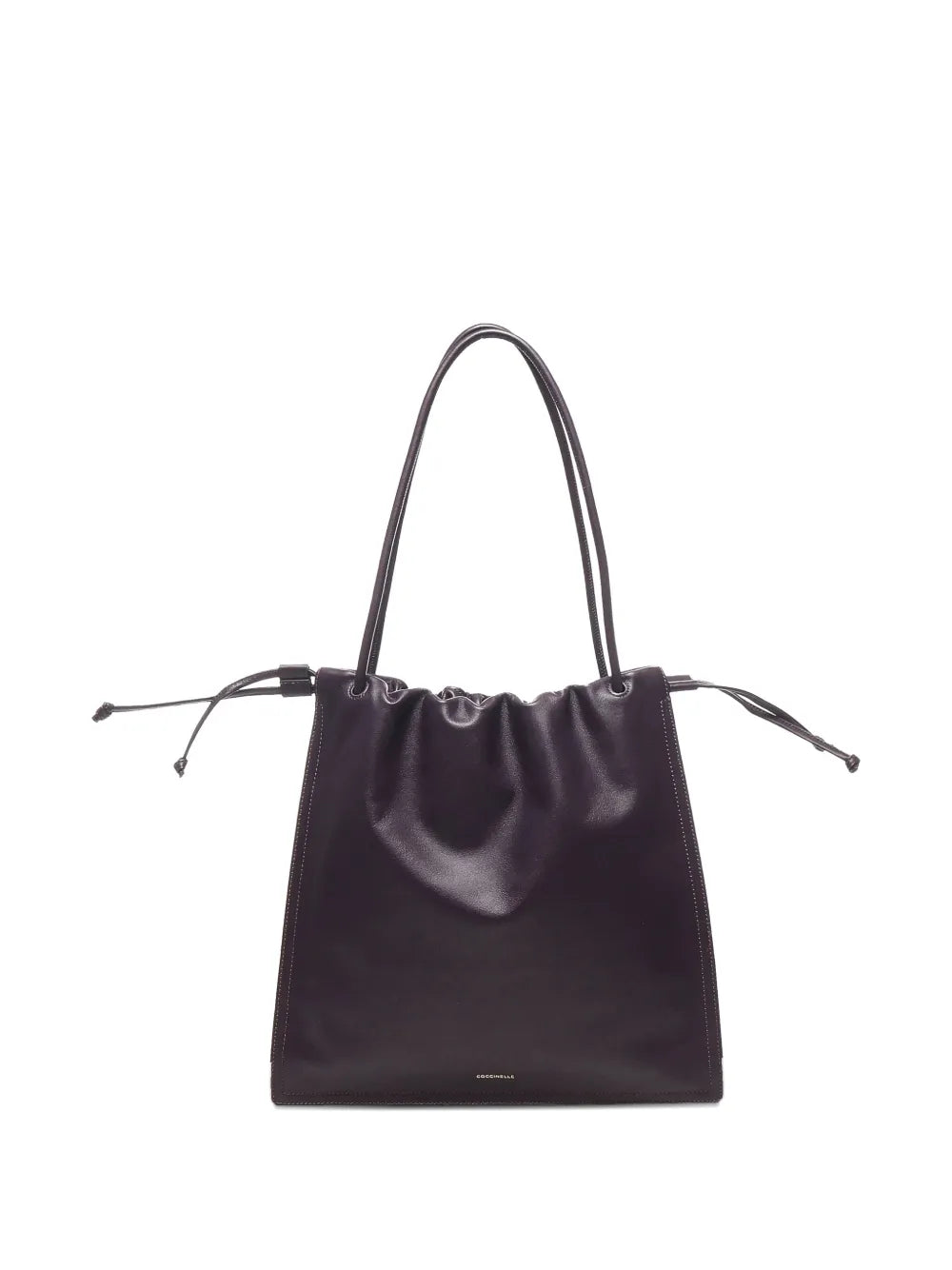 Coccinellelarge Dulse drawstring leather tote bag