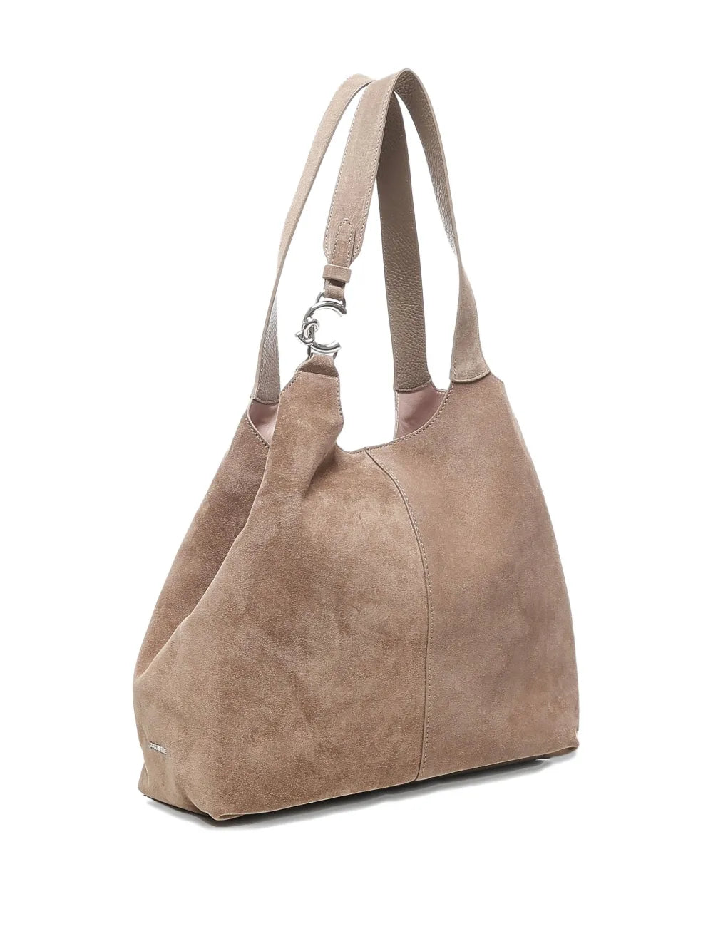 Coccinellemedium suede cufflink shoulder bag