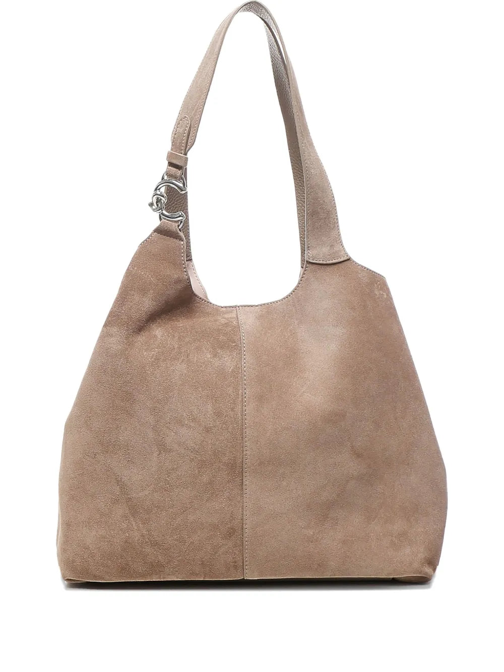 Coccinellemedium suede cufflink shoulder bag