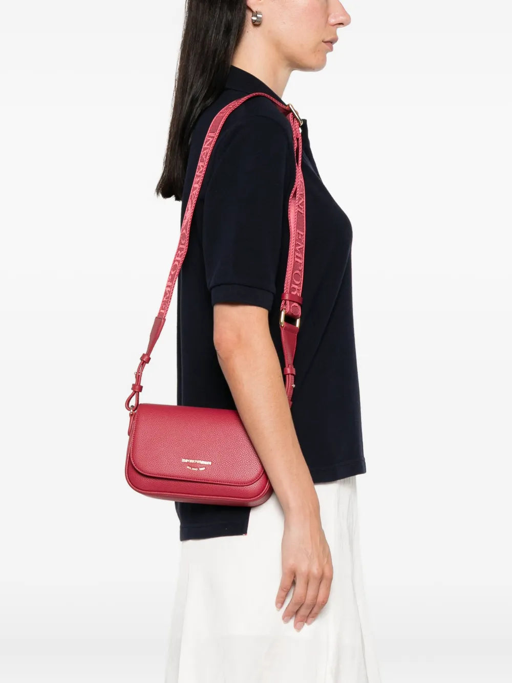 Emporio Armanilogo-debossed shoulder bag