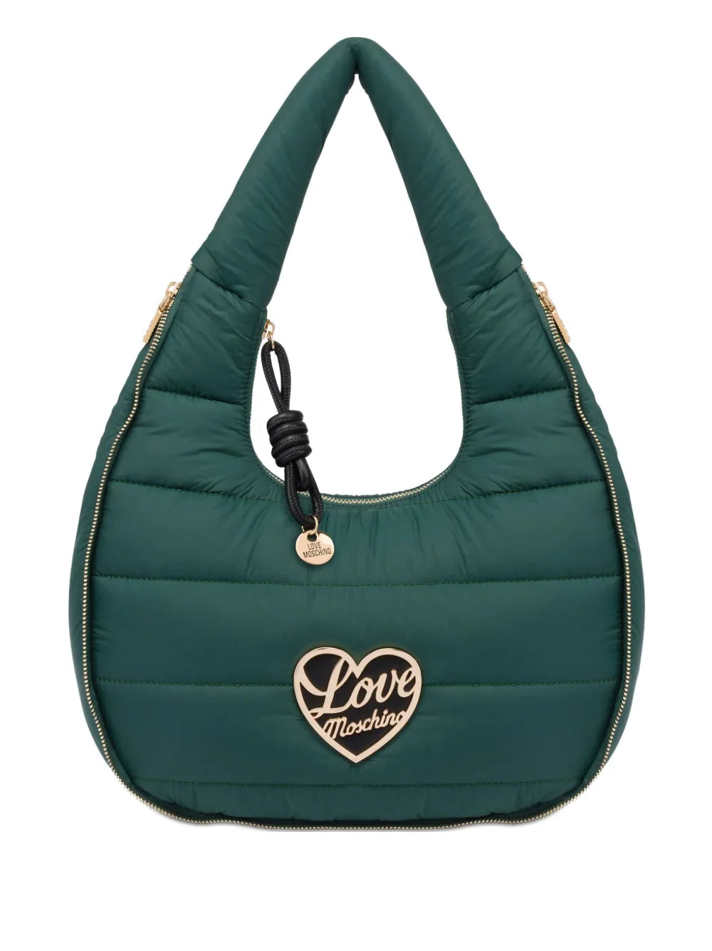 Love Moschinoquilted heart-plaque shoulder bag