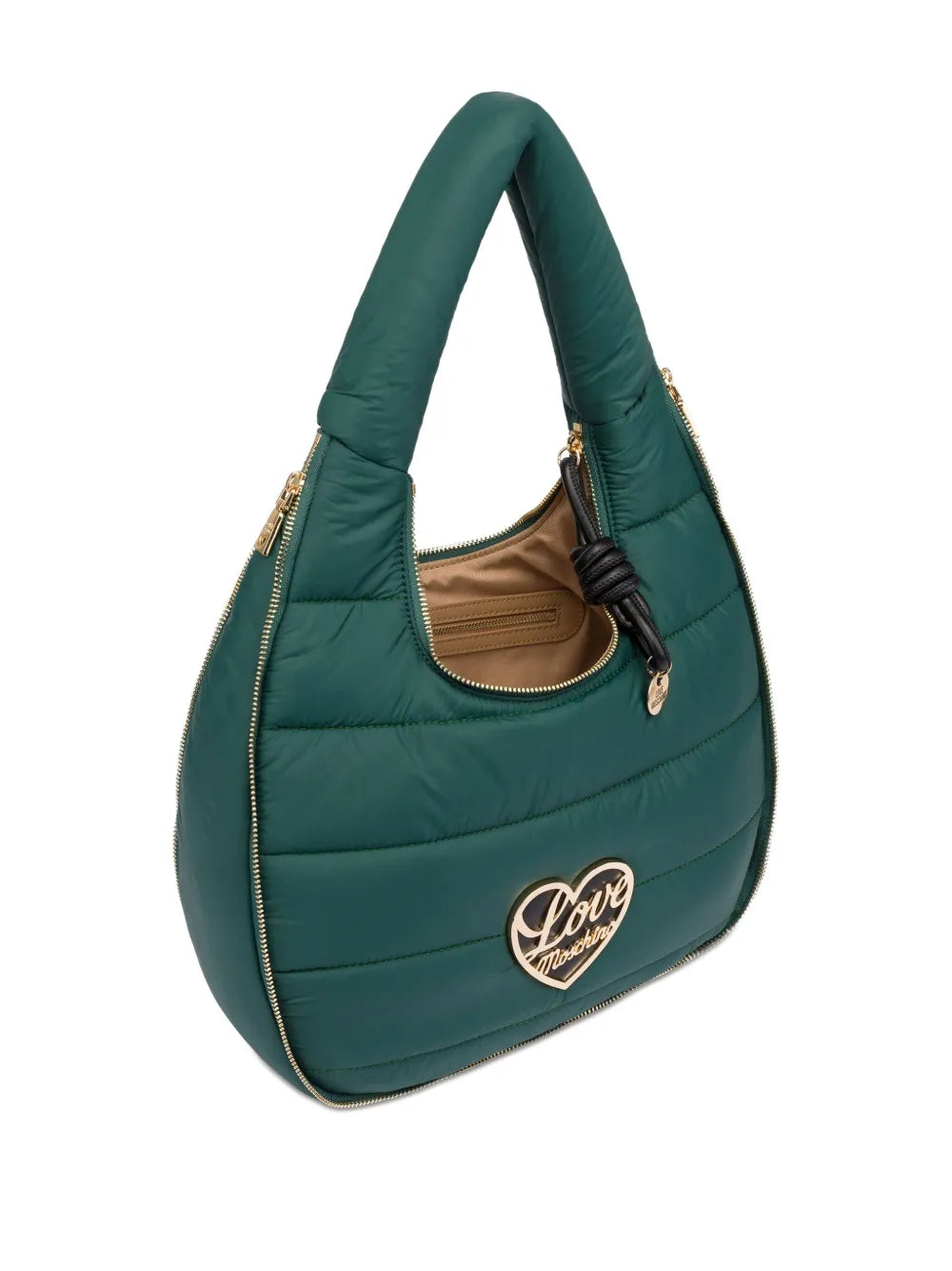 Love Moschinoquilted heart-plaque shoulder bag