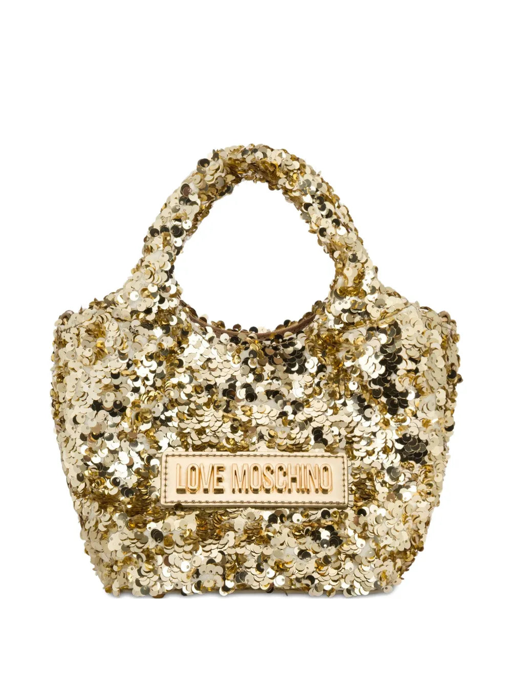 Love Moschinosequin embellished top-handle bag