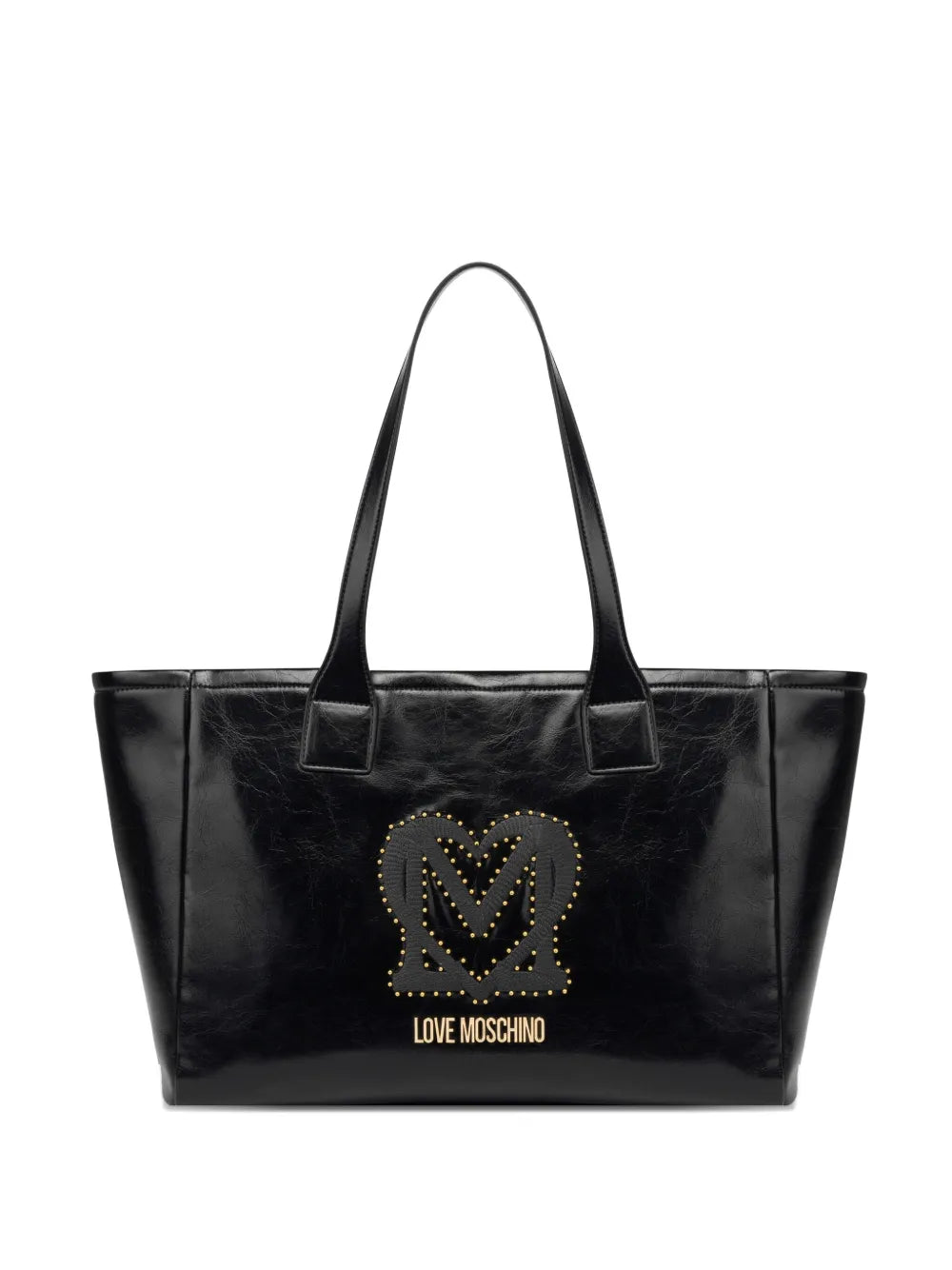 Love Moschinologo-plaque studded tote bag