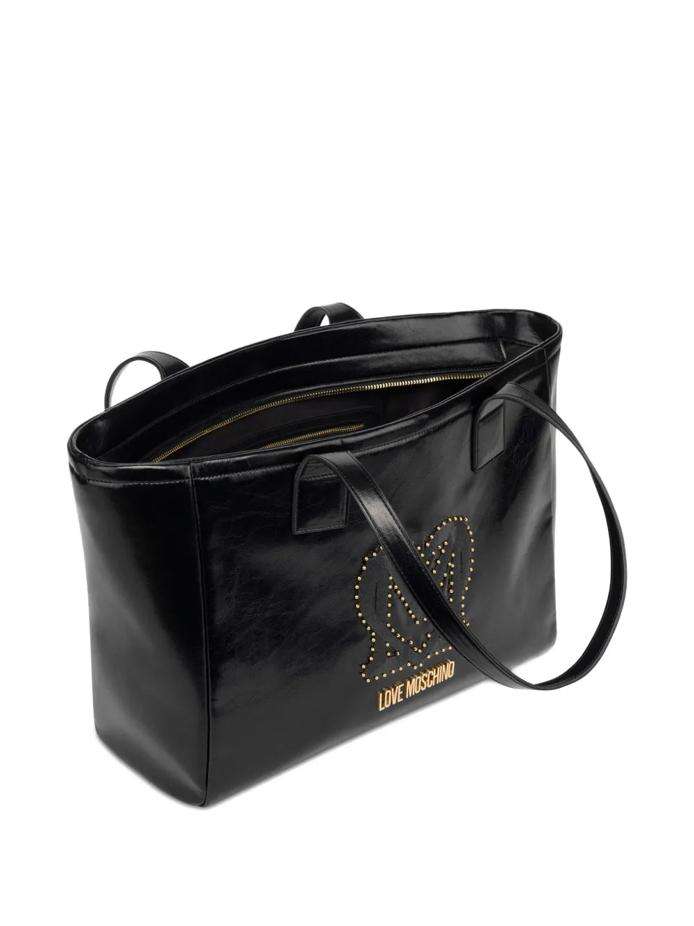 Love Moschinologo-plaque studded tote bag