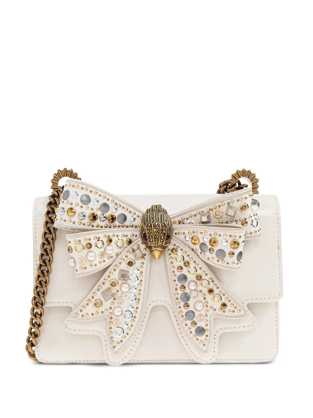 Kurt Geiger Londonbow embellished chain shoulder bag