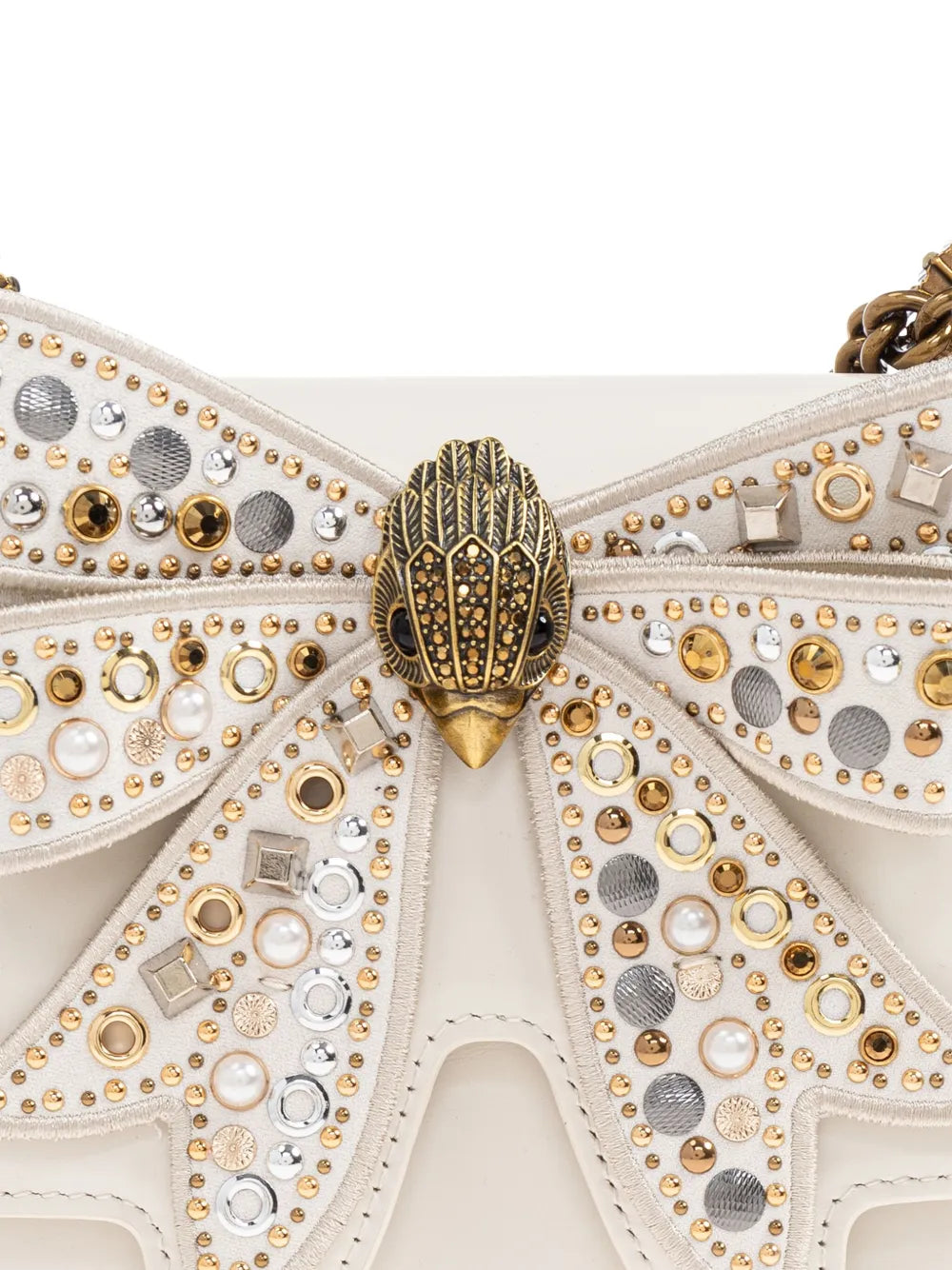 Kurt Geiger Londonbow embellished chain shoulder bag