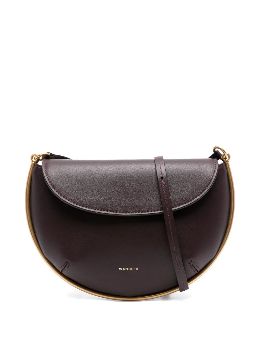 Wandlermini Kate crescent-frame calf leather bag