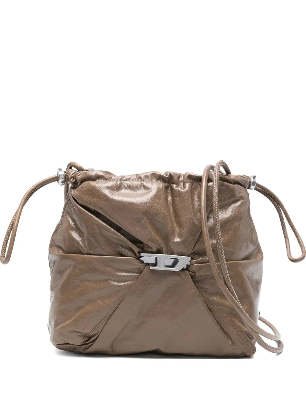 Dieseldrawstring leather bucket bag