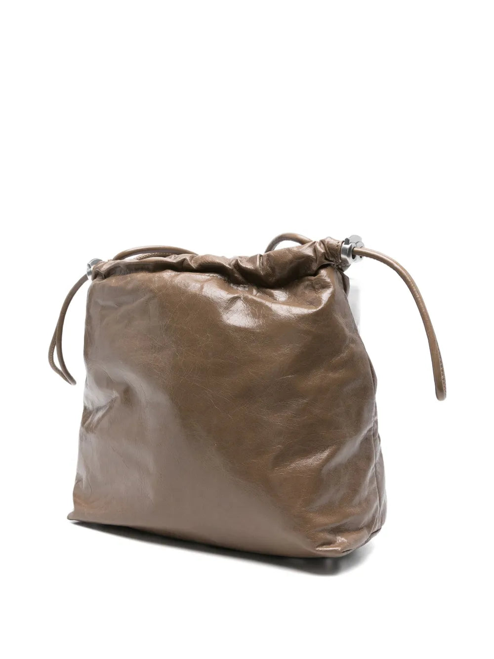 Dieseldrawstring leather bucket bag