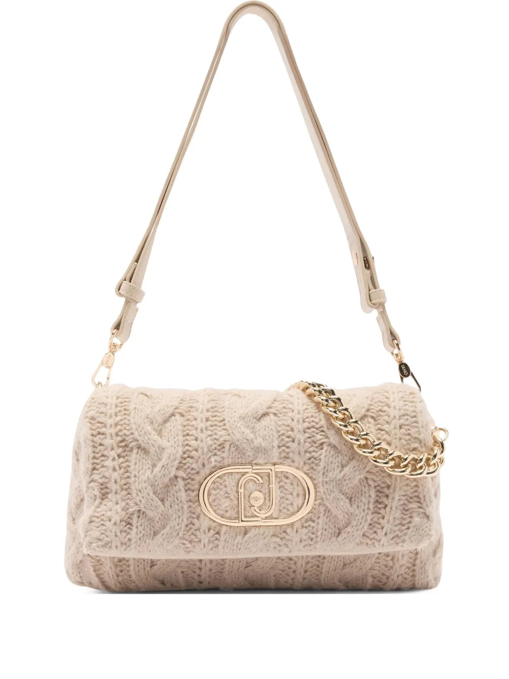 LIU JOmedium LaPuffy cable-knit cross body bag