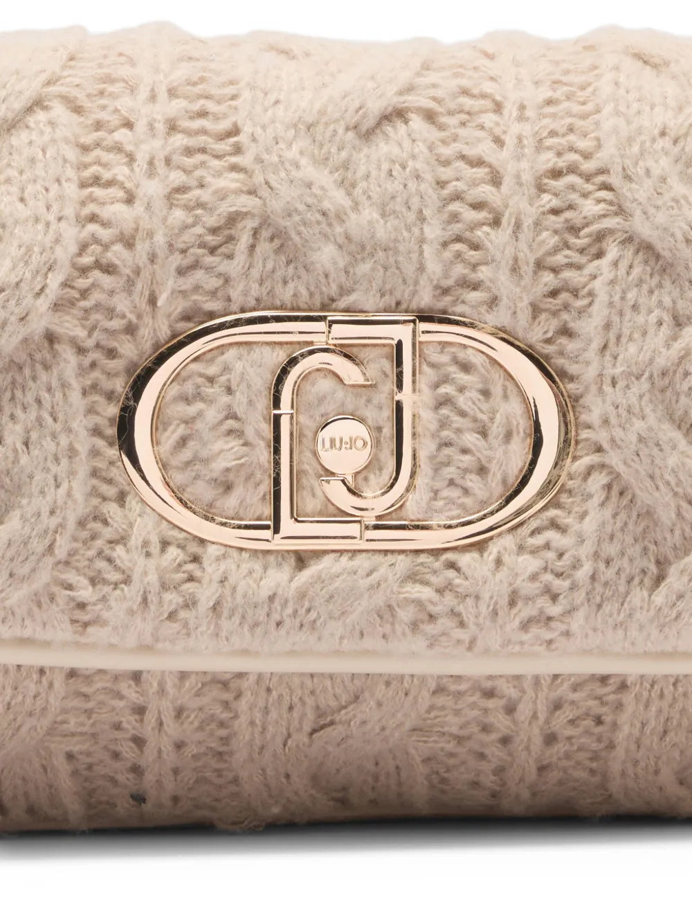 LIU JOmedium LaPuffy cable-knit cross body bag