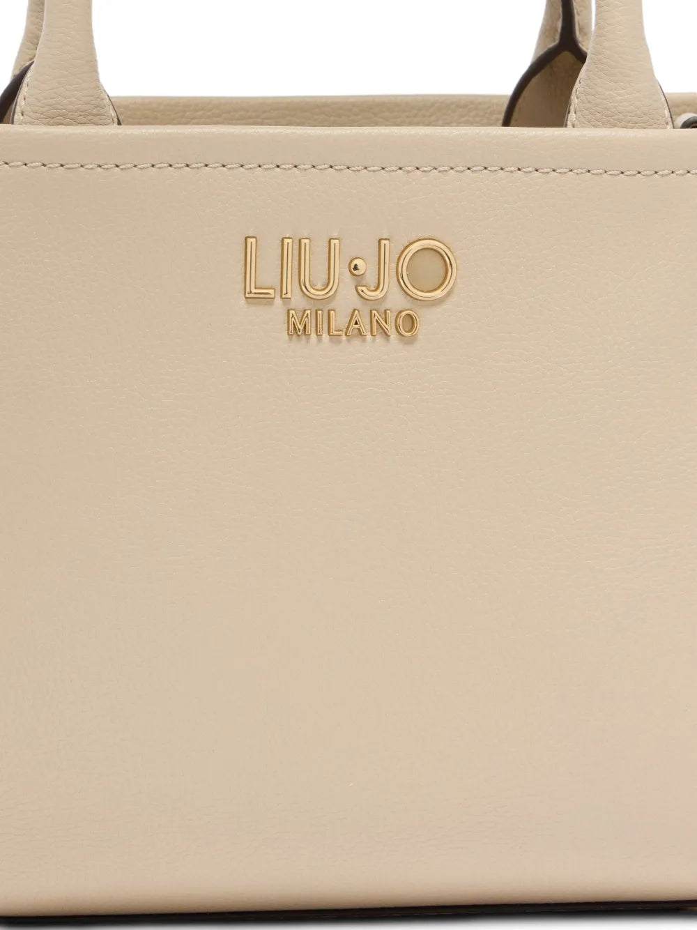 LIU JOsmall logo charm tote bag
