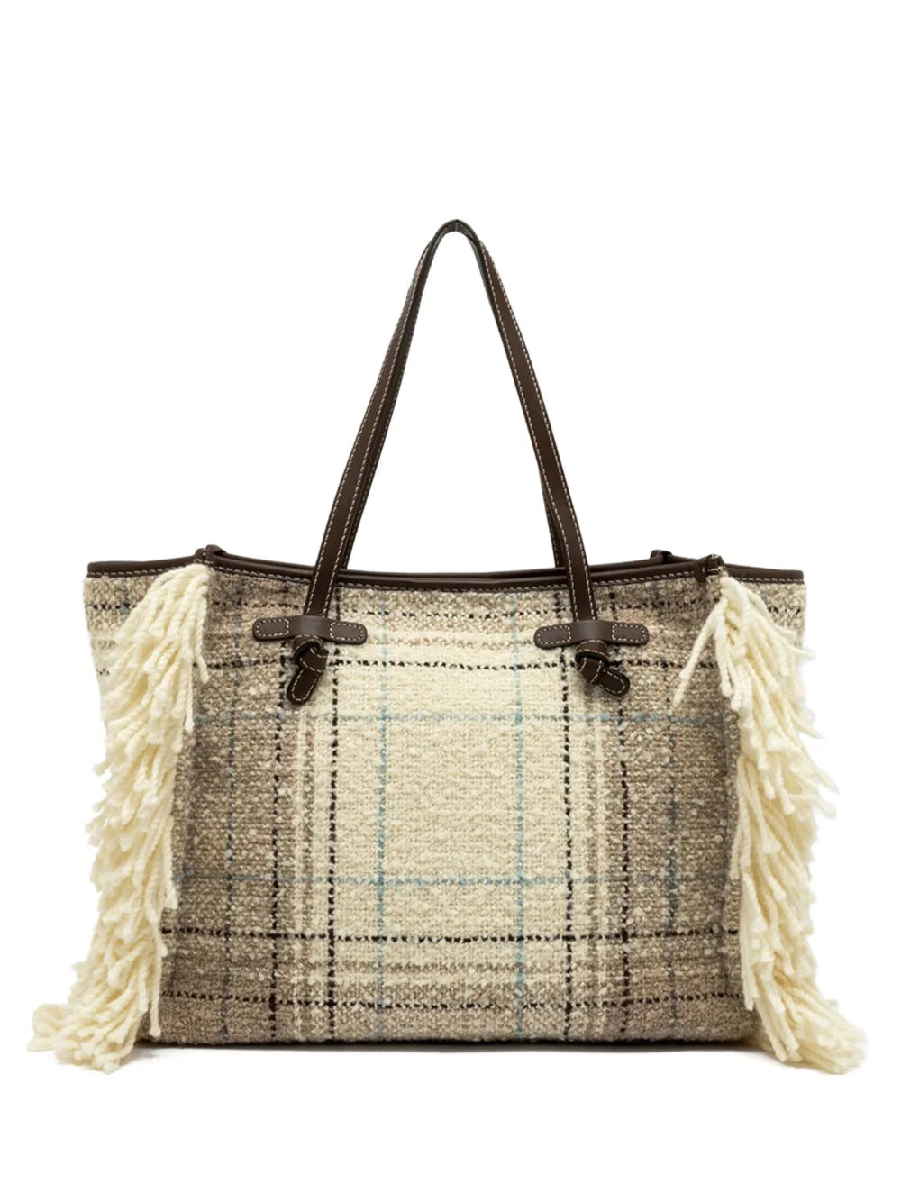 GIANNI CHIARINIMarcella fringed checked tote bag