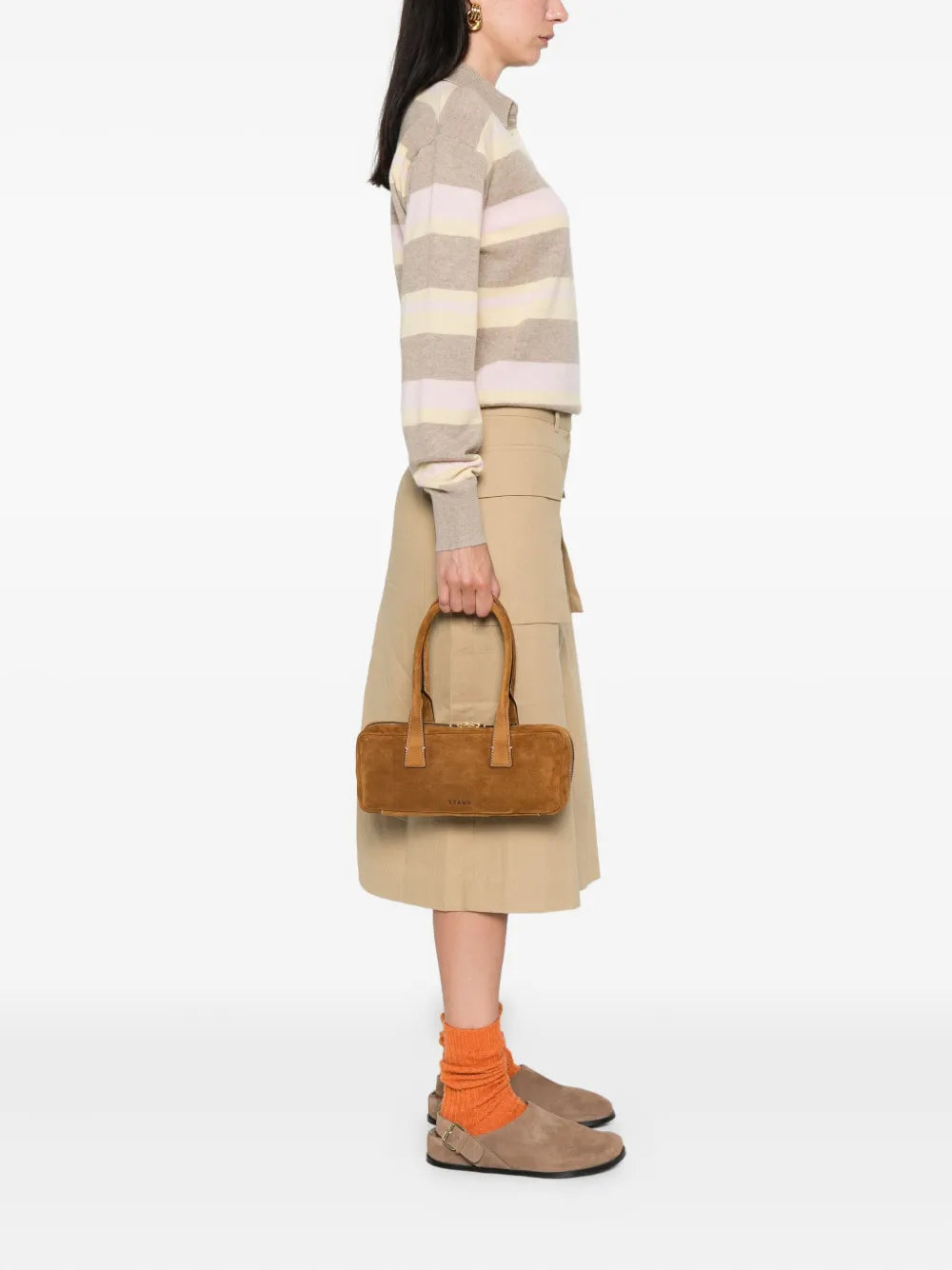 STAUDThe Dude suede zip-top tote bag