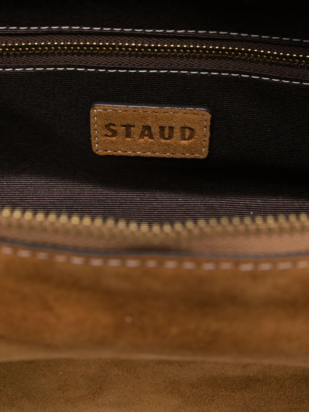 STAUDThe Dude suede zip-top tote bag