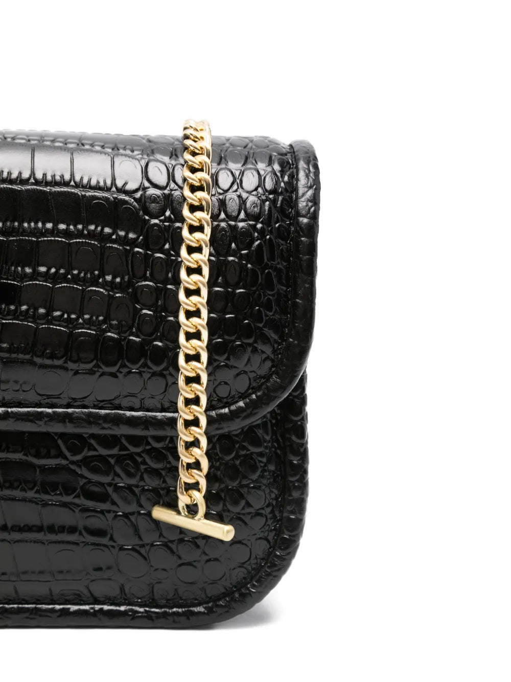 PINKOcrocodile-embossed leather cross body bag