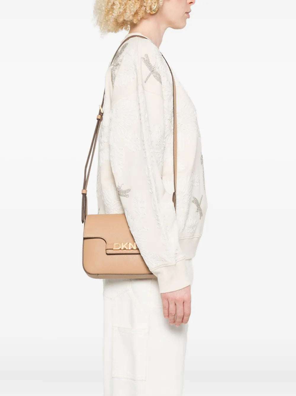DKNYlogo-plaque shoulder bag