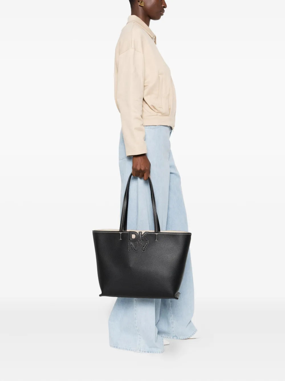DKNYNicole logo-plaque tote bag