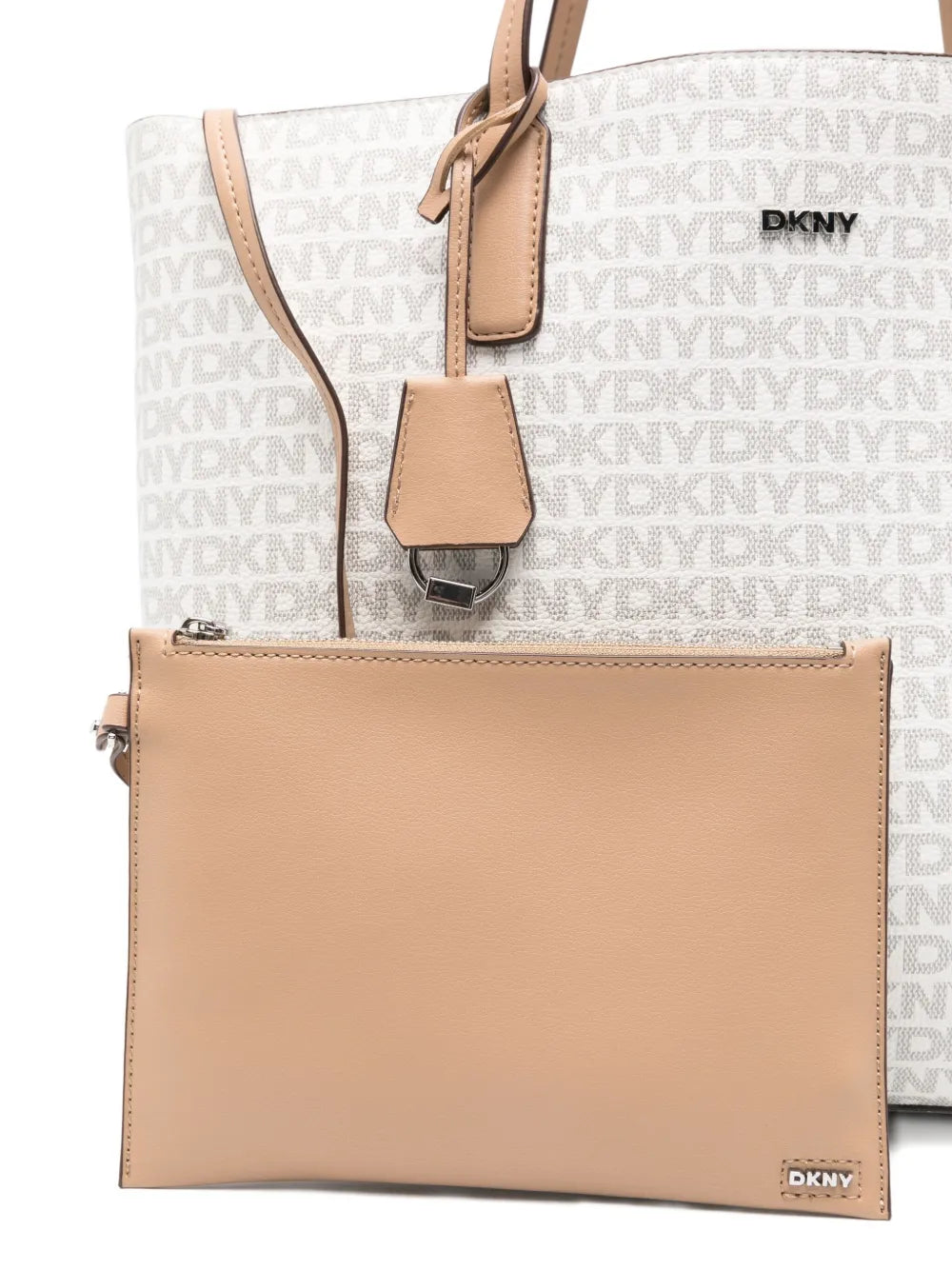 DKNYmedium logo-pattern tote bag