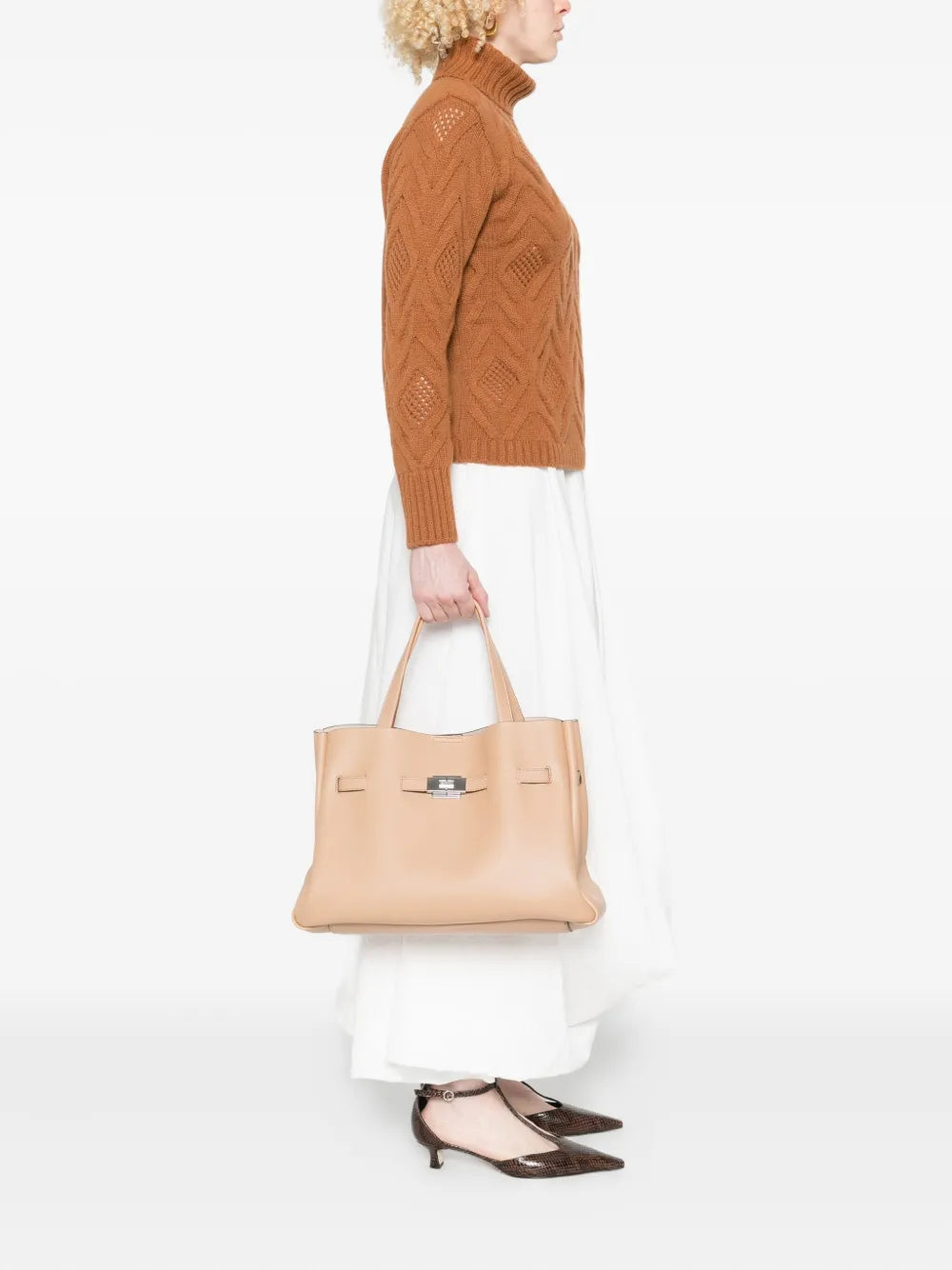 DKNYbuckle-fastening tote bag