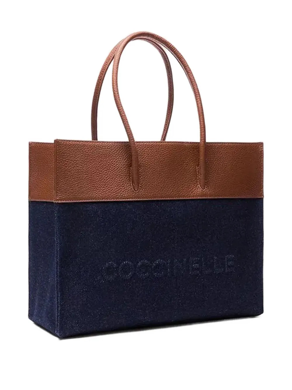 CoccinelleMyrtha leather-trimmed denim tote bag