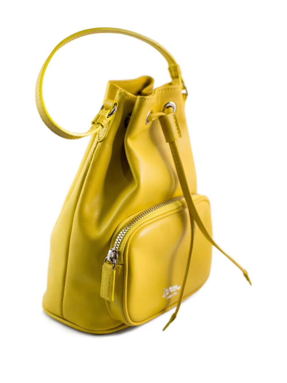 LA ROSEzip leather bucket bag