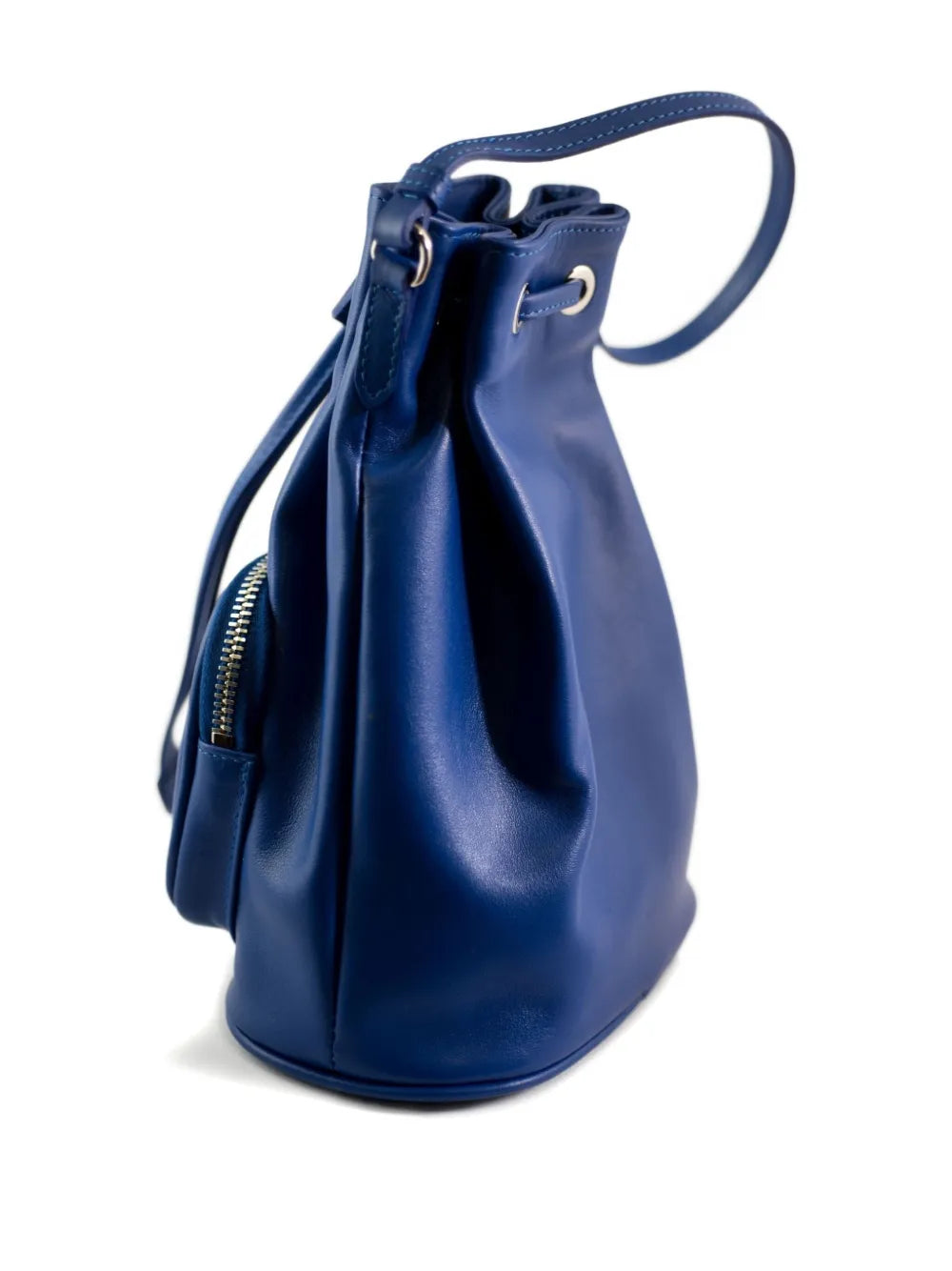 LA ROSEzip leather bucket bag