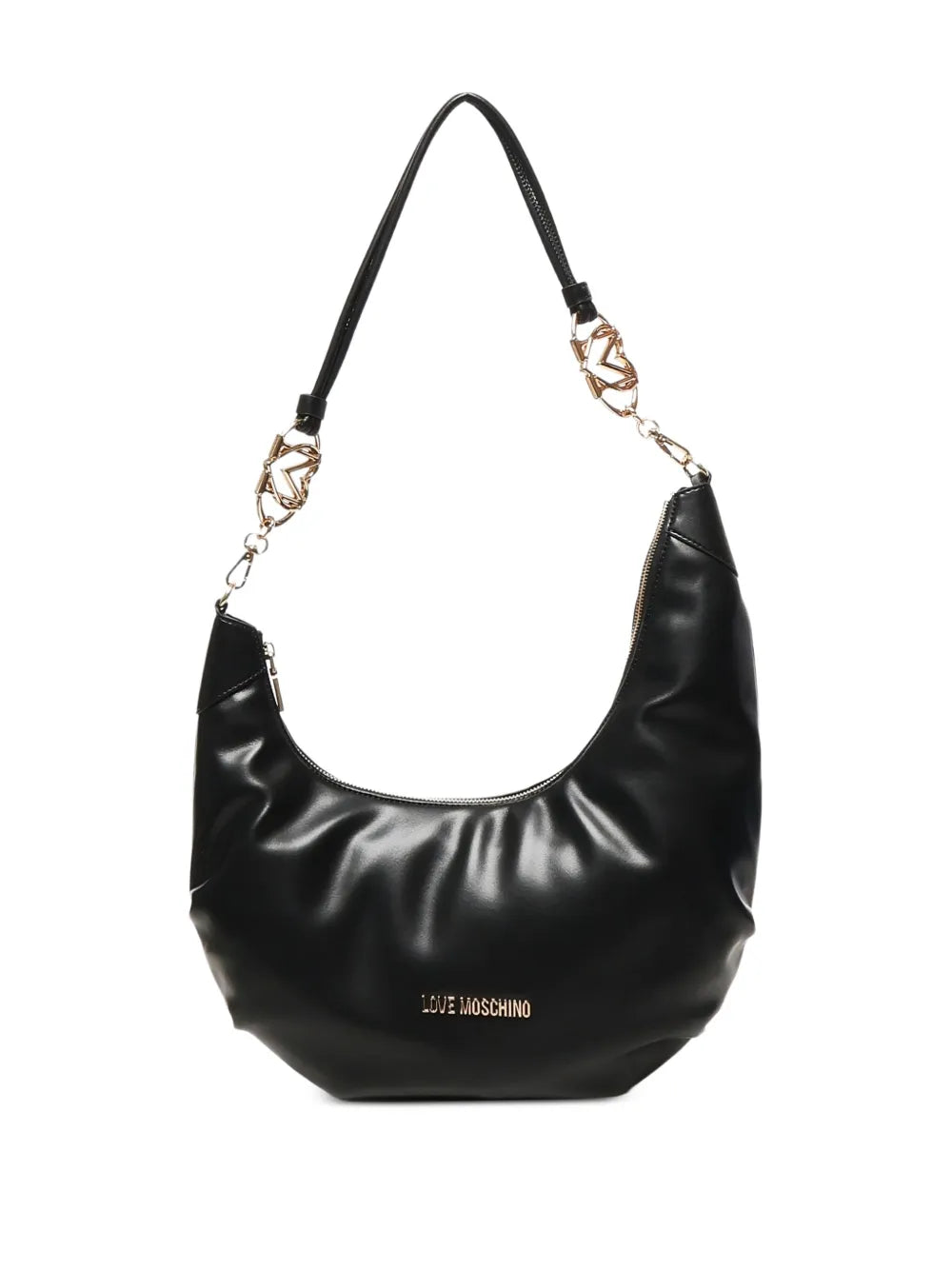 Love Moschinochain-detail crescent shoulder bag
