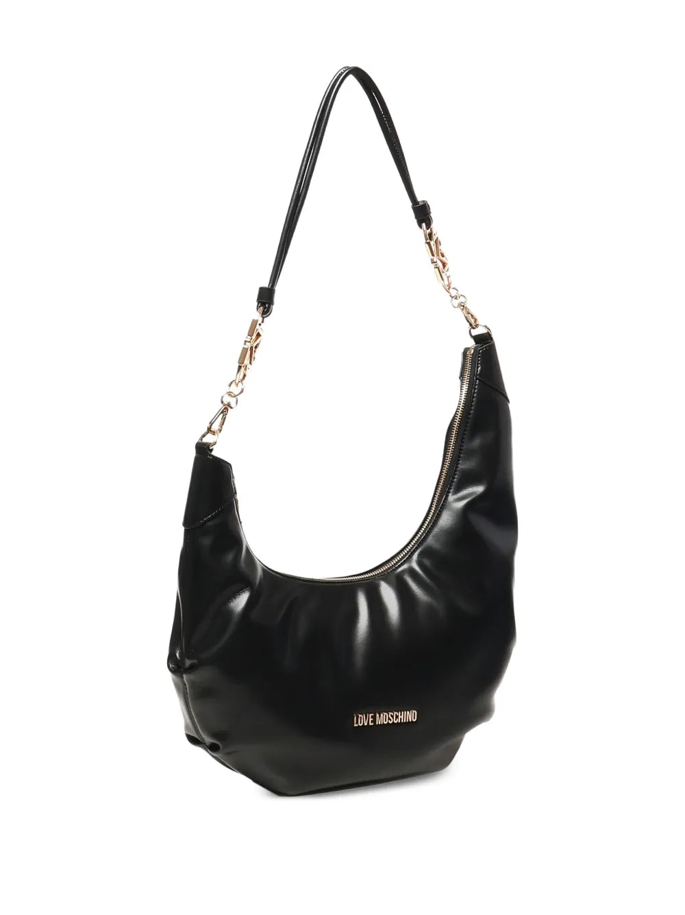 Love Moschinochain-detail crescent shoulder bag
