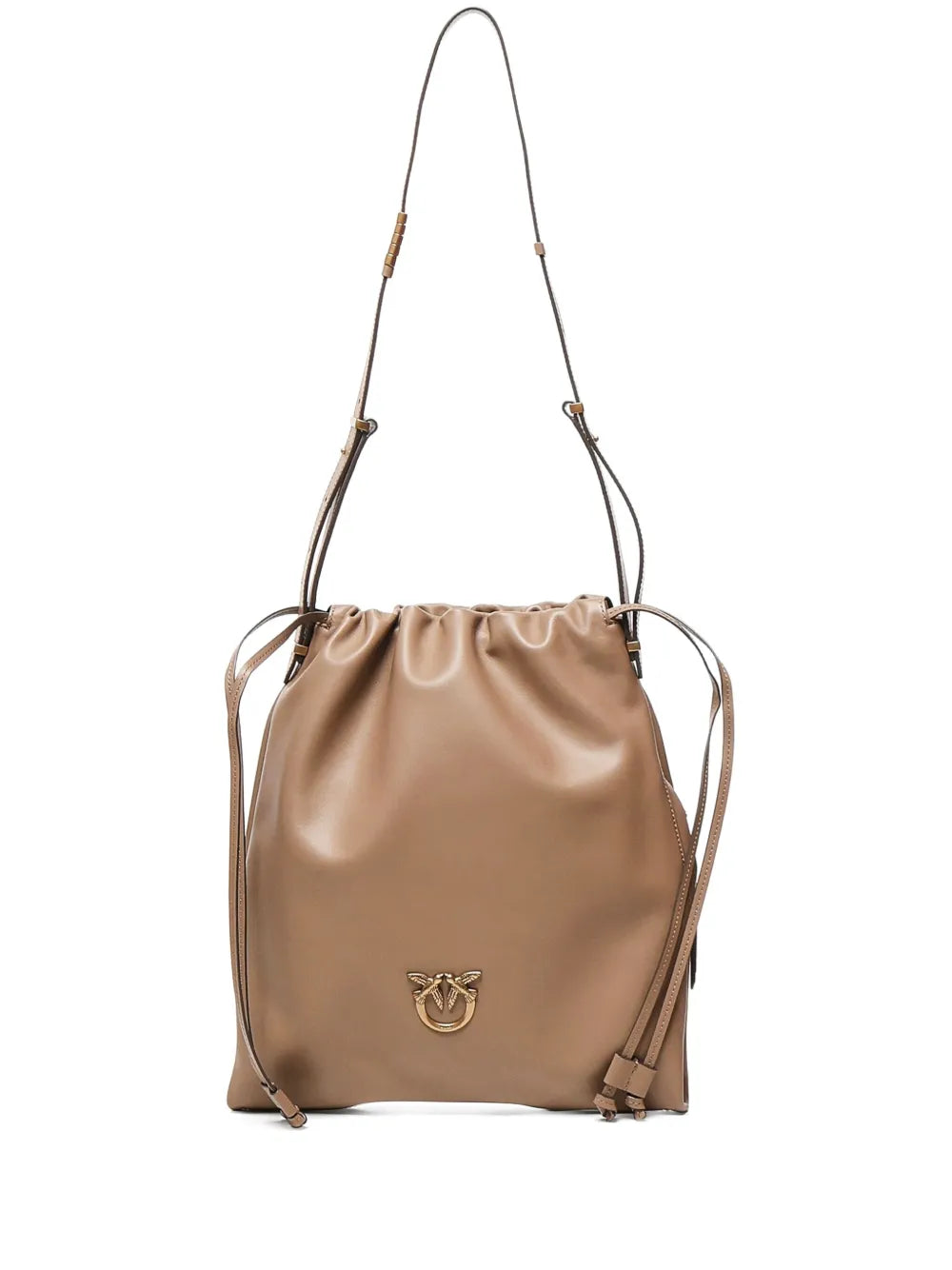 PINKOdrawstring leather shoulder bag