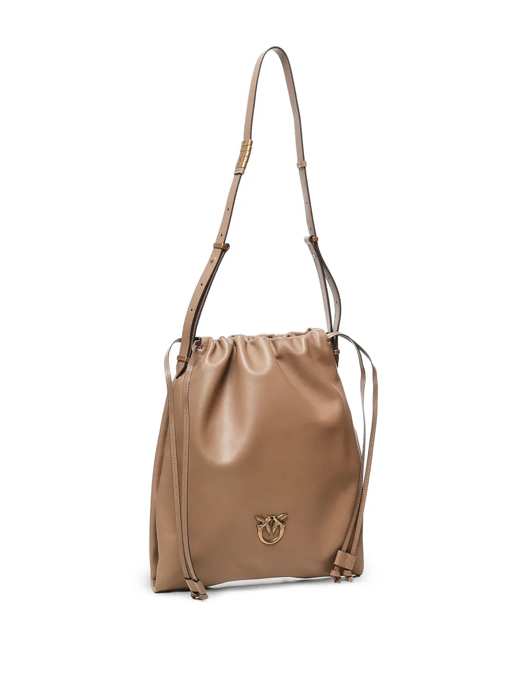 PINKOdrawstring leather shoulder bag
