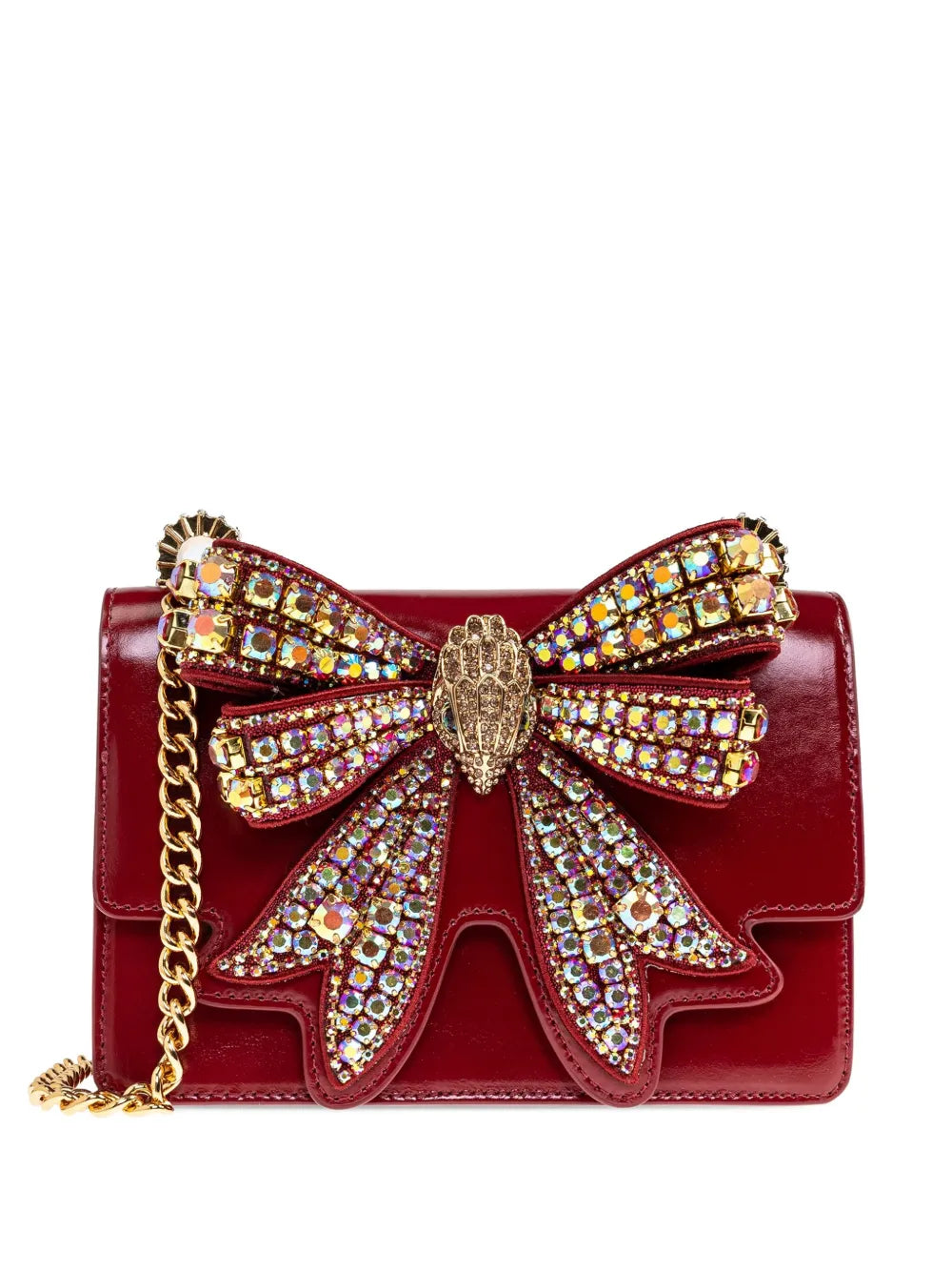 Kurt Geiger Londonsmall Shoreditch Bow jewel-embellished satchel bag