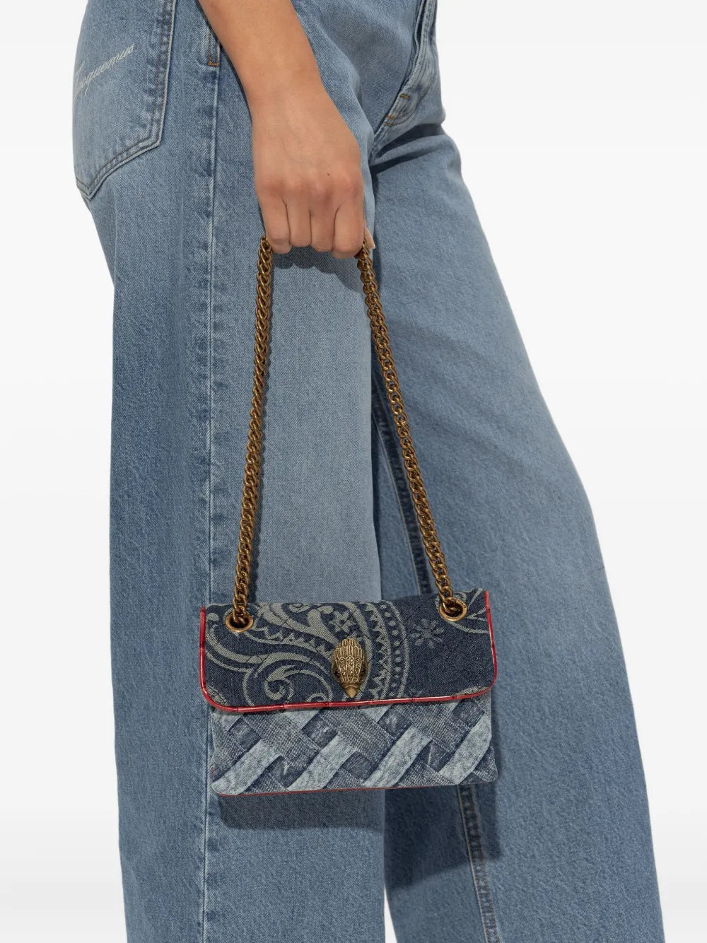 Kurt Geiger Londonmini Kensington Soft paisley-print cross body bag