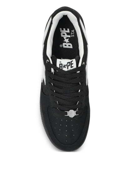 A Bathing Ape?Sk8 Sta 3 Star-Embellished Leather Sneakers