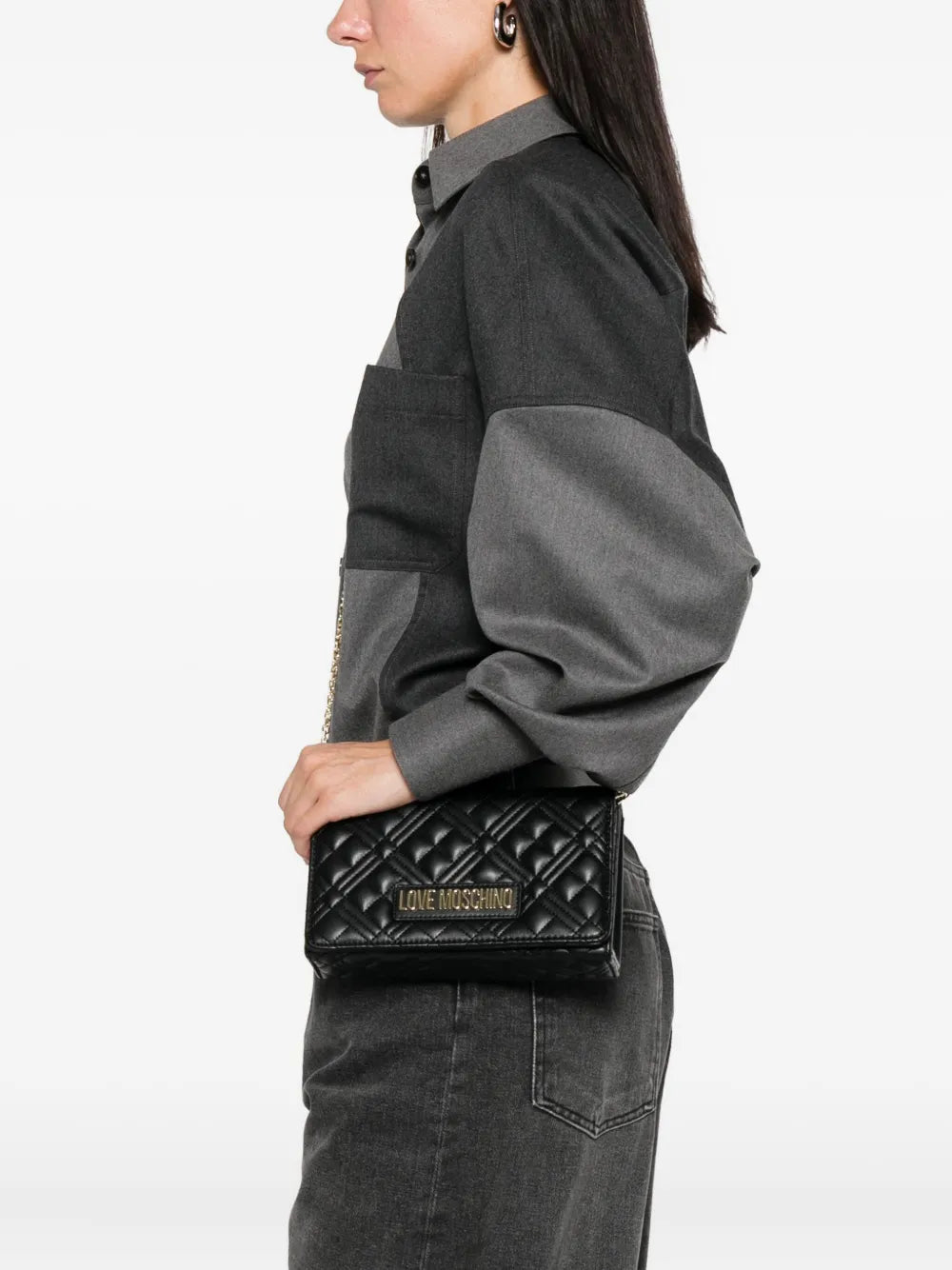 Love Moschinoquilted chain cross body bag
