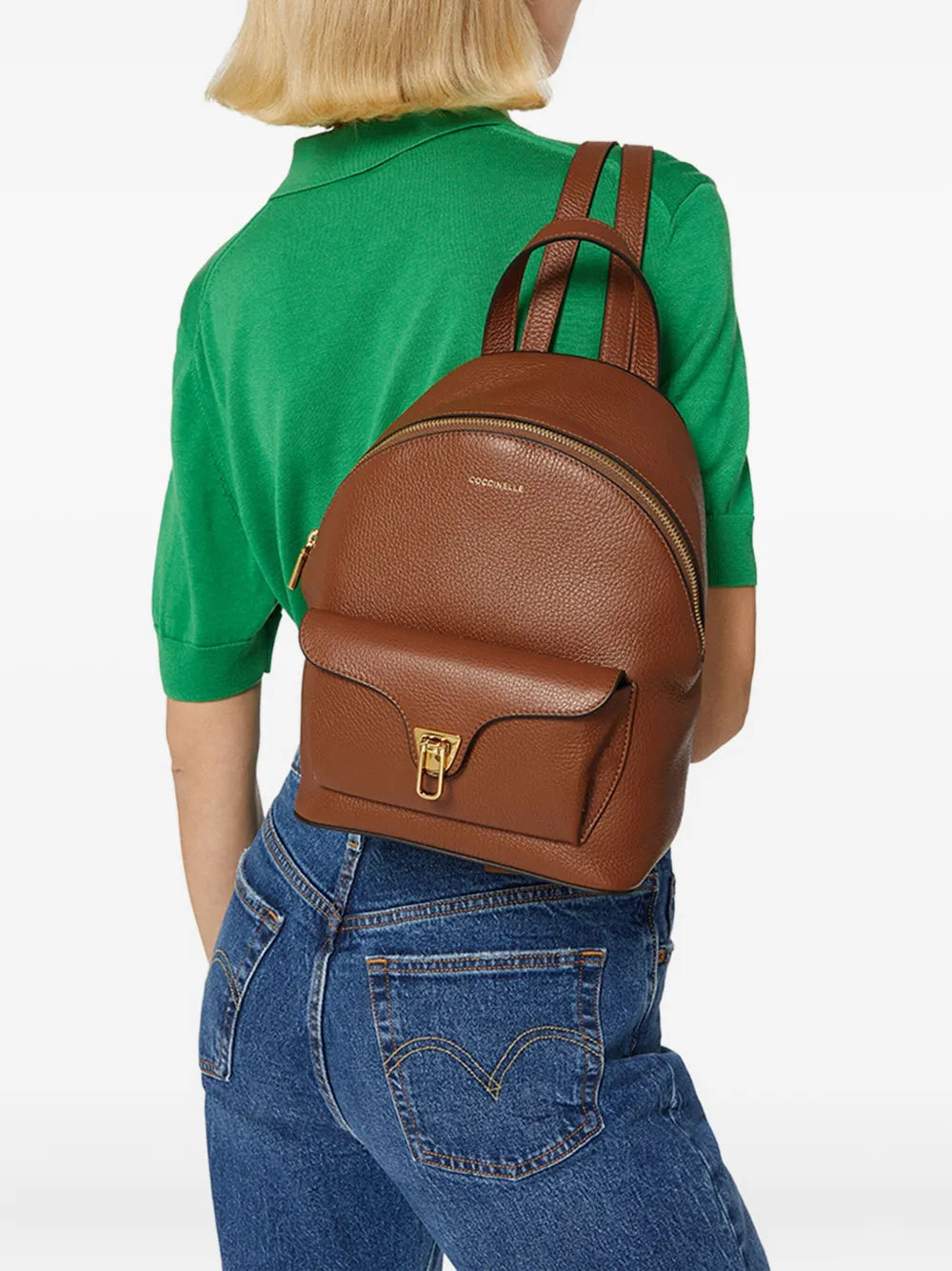 Coccinelleflap-pocket zip backpack