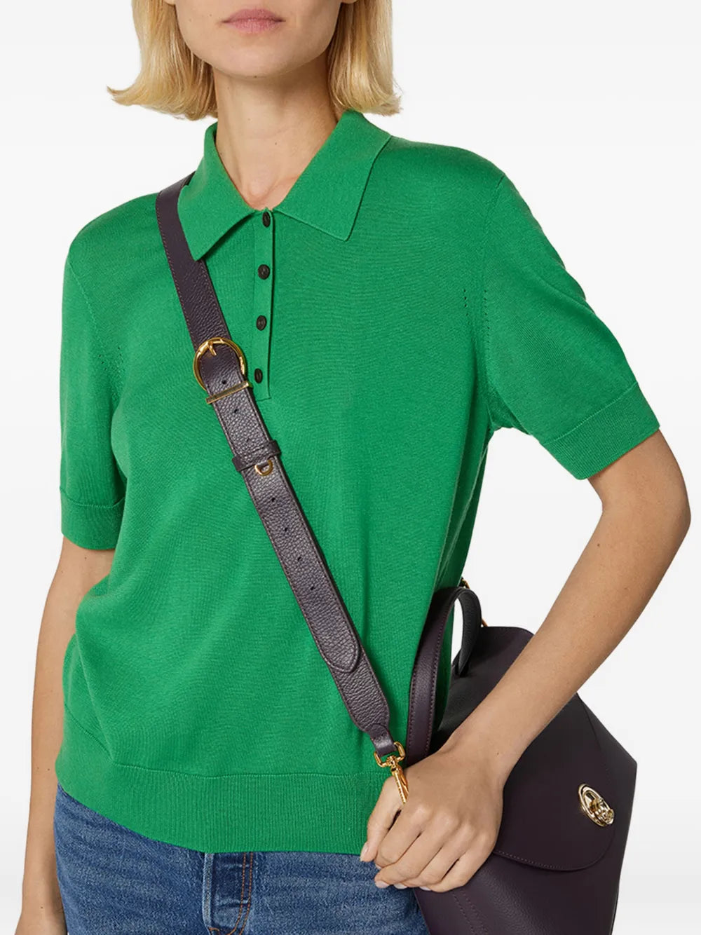 Coccinelleleather buckle bag strap