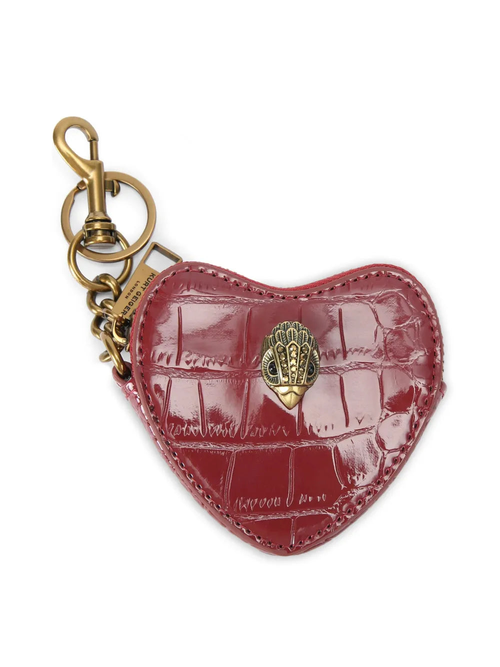 Kurt Geiger LondonKensington heart-shaped croc-effect keyring