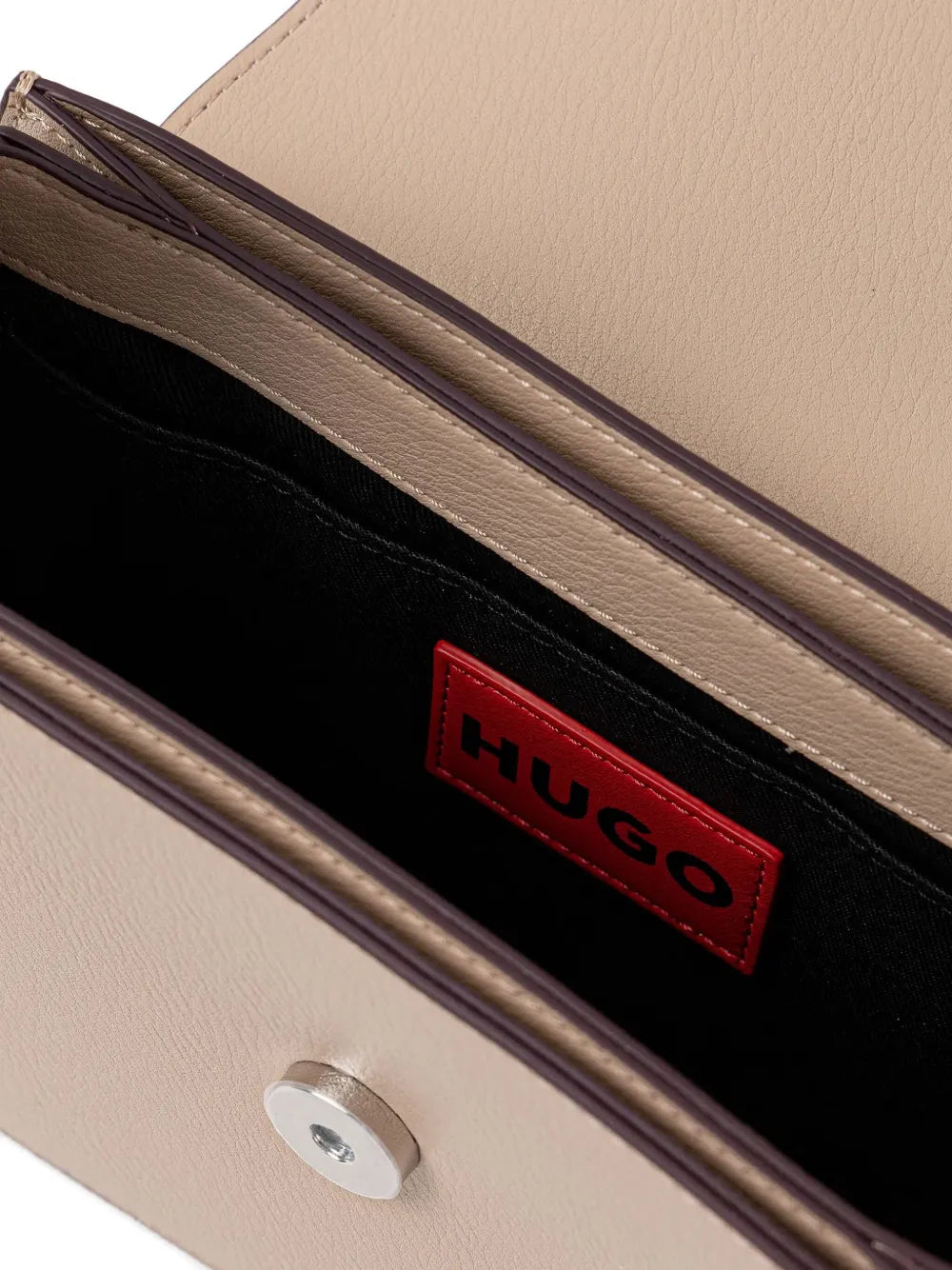 HUGOlogo-plaque flap shoulder bag