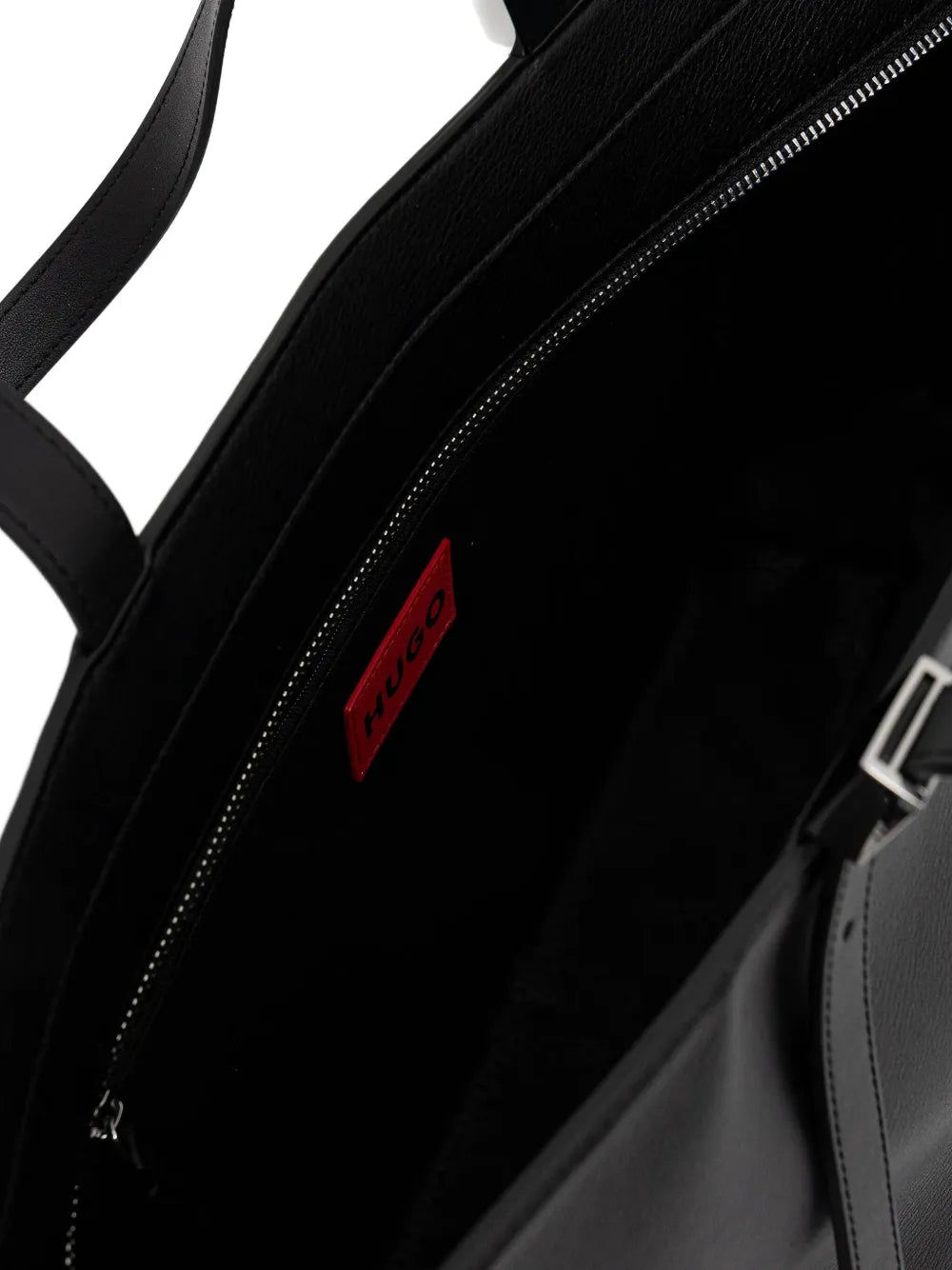HUGObuckle-detail logo tote bag