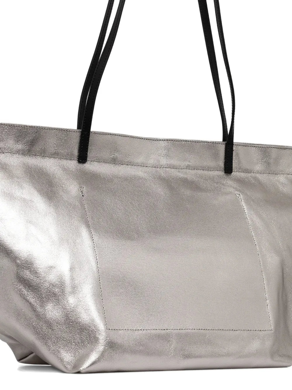 AllSaintsSerafina logo-print metallic tote bag
