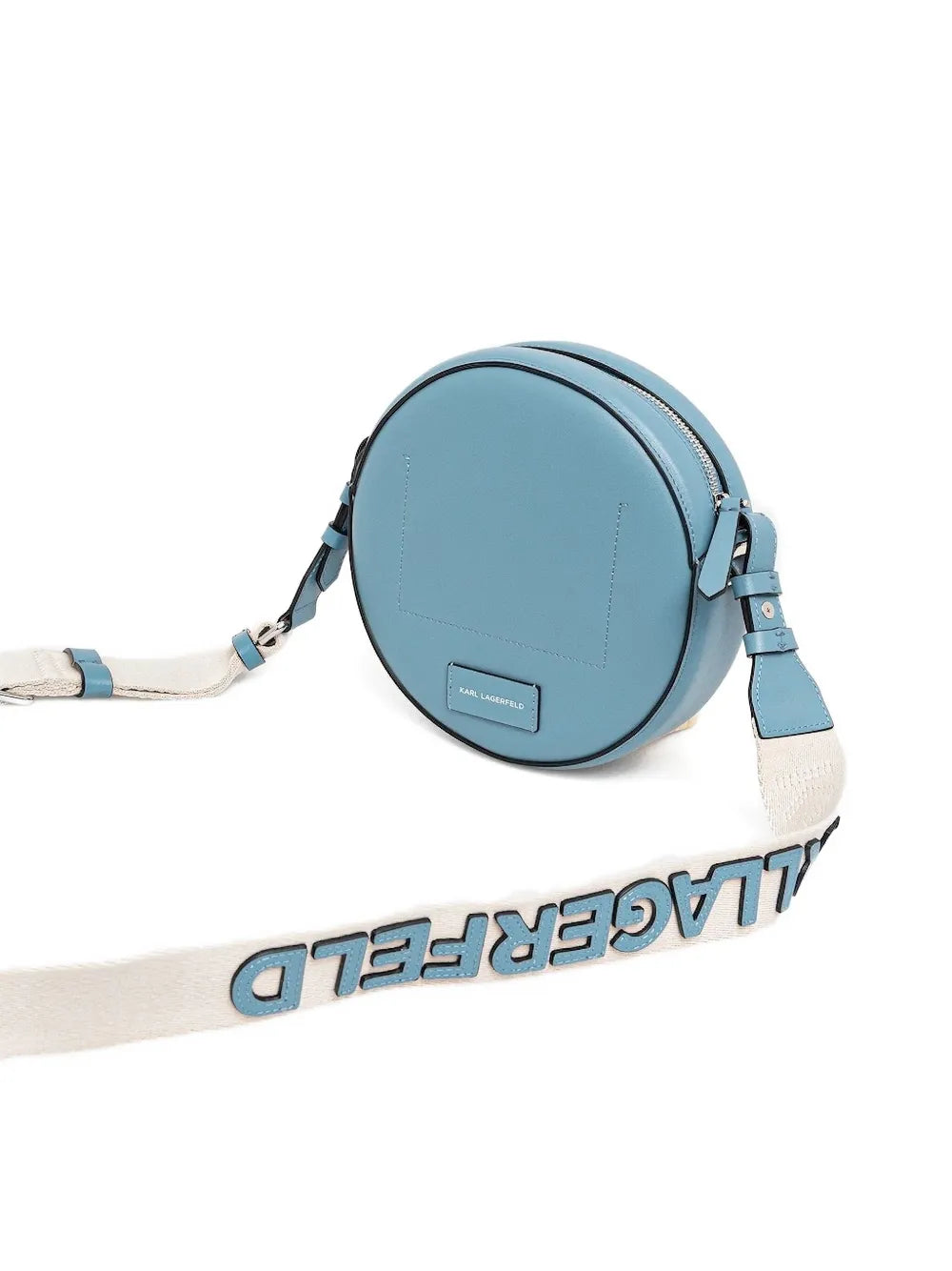 Karl Lagerfeldperforated-logo round crossbody bag