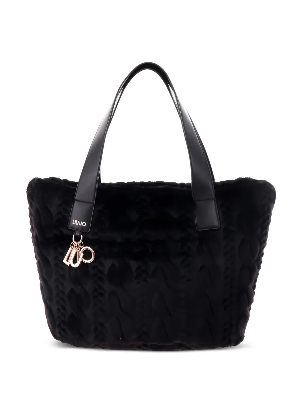 LIU JOlarge cable-knit tote bag