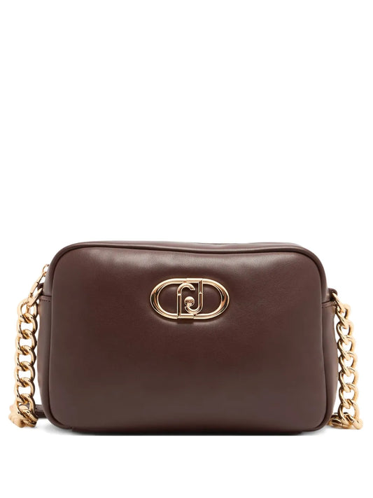 LIU JOmedium LaPuffy logo-plaque chain-strap cross body bag