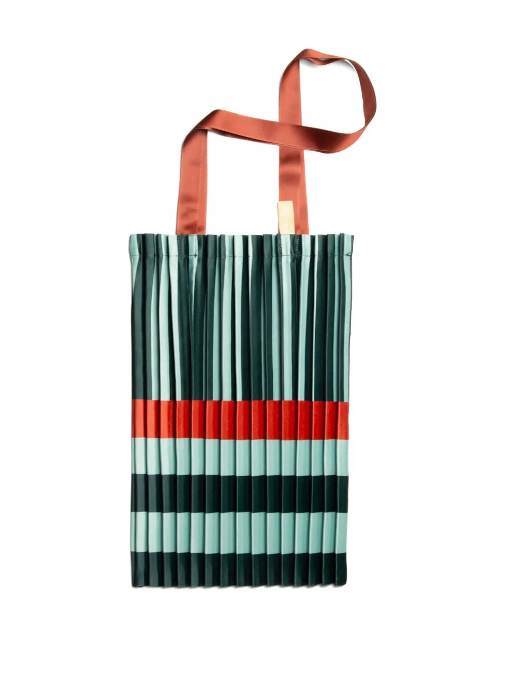 MULTITUDES BAGSSmeralda pleated striped tote bag