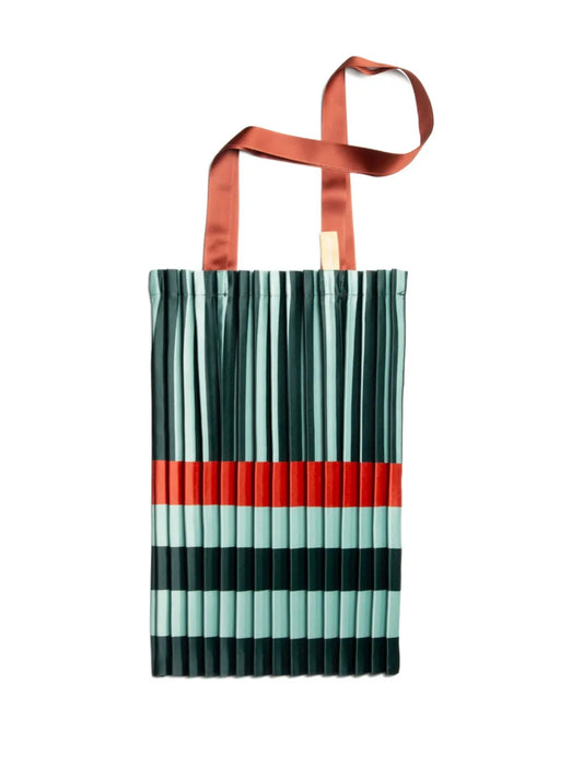 MULTITUDES BAGSSmeralda pleated striped tote bag