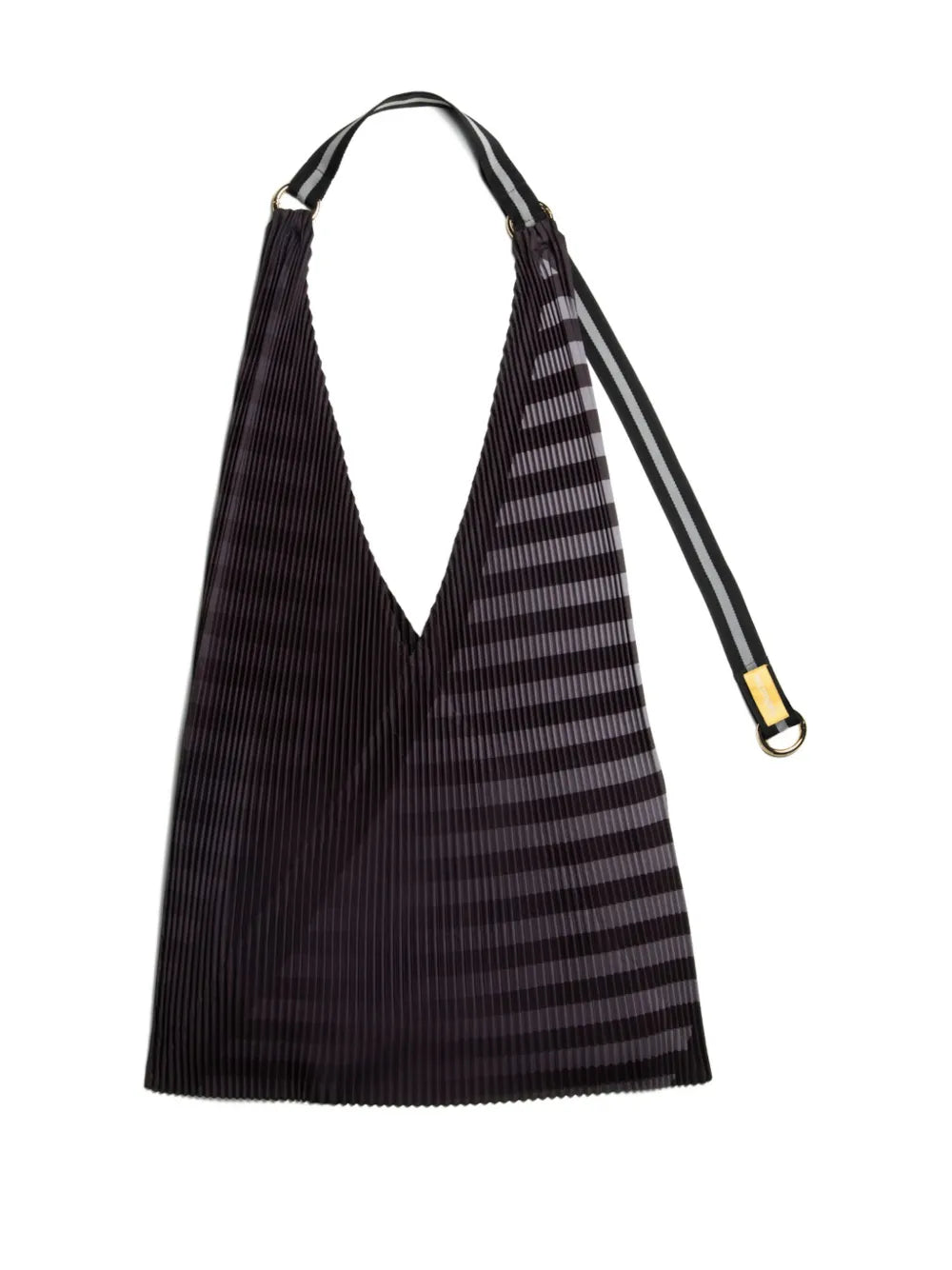 MULTITUDES BAGSClaudia pleated striped tote bag