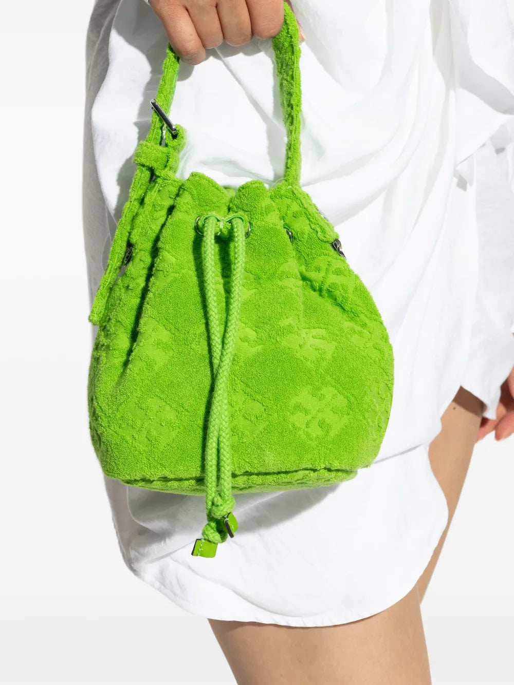 Tory Burchmini T Monogram Terry bucket bag