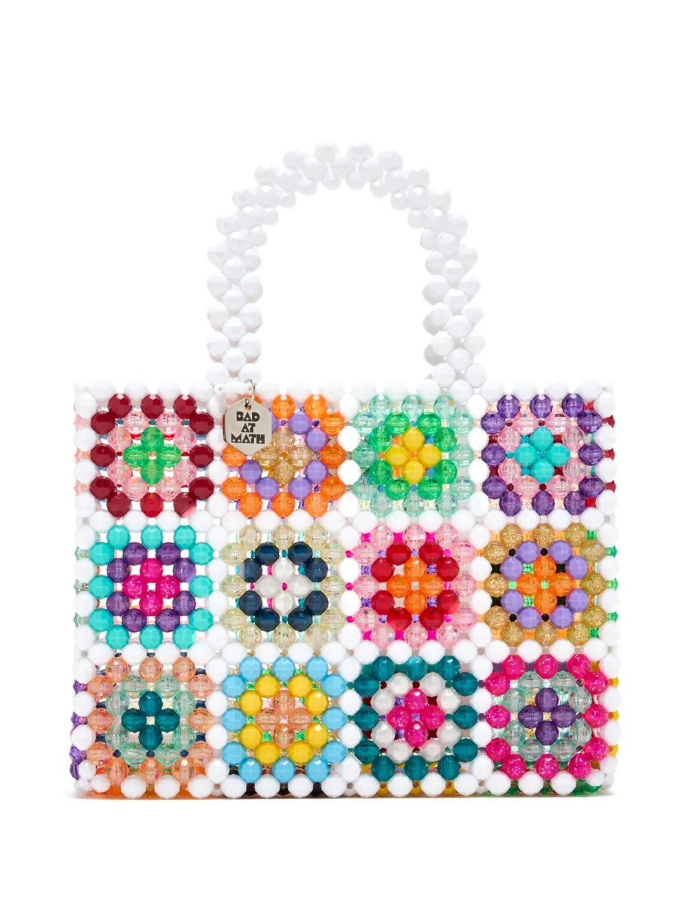 Bad at mathbeaded tote bag